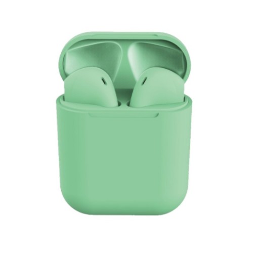 Bezdrátová bluetooth InPods 12 sluchátka s nabíjecím pouzdrem, zelená