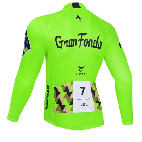 Cyklistické oblečení s dlouhým rukávem a kalhoty s gelovou vložkou Strava Gran Fondo, vel. 4XL