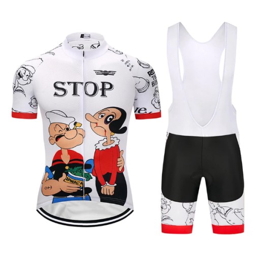 Pánské cyklistické oblečení s gelovou vložkou Crossrider-Maillot, Pepek námořník, vel. L