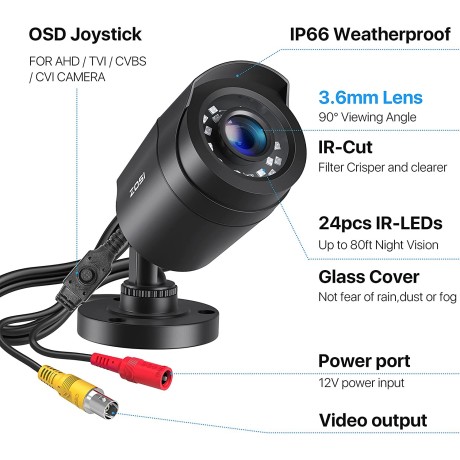 Bezpečnostní IP kamera Zosi ZG2617A, 1080p, černá