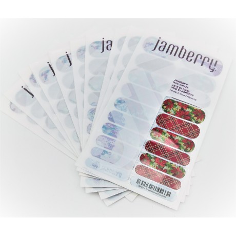Nehtový wrap Jamberry 9K83 - Tinsel Poinsettia 0916, 10ks
