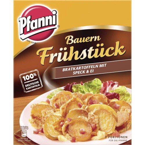 Pečené brambory se slaninou a vejcem Pfanni Bauern Fruhstuck, 400g
