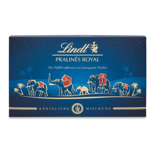 Bonboniéra Lind Pralinés Royal, 500g (pralinky a čokoláda), modrá