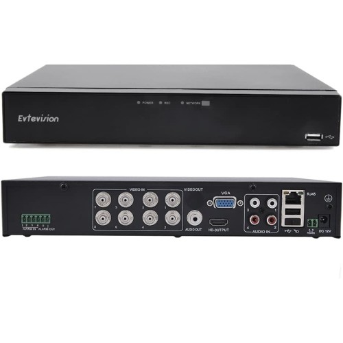 Síťový DVR videorekordér Evtevision ES-A1008S-LM DVR/NVR H.264 8CH, černá