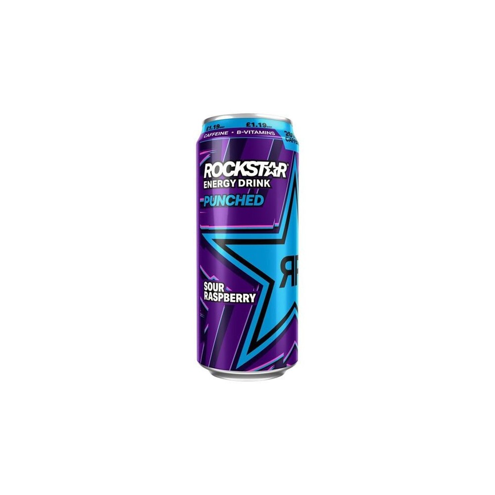 Energetický nápoj RockStar Punched Sour Raspberry, 500ml