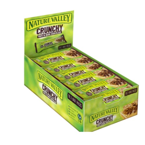 Cereální tyčinky Nature Valley Crunchy Oats & Dark Chocolate Cereal Bar, 18x42g