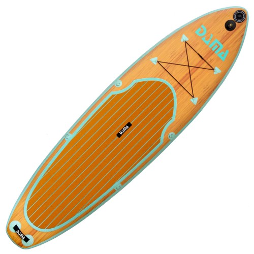 Nafukovací paddleboard Dama leader surfshark, 323,1 x 81,3 x 15,2 cm, tyrkysovo-hnědá