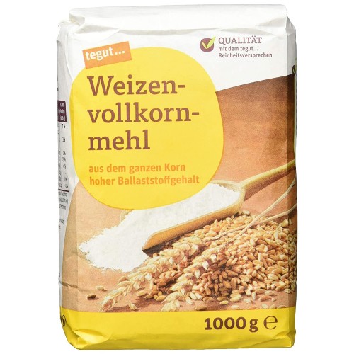 Celozrnná pšeničná mouka Weizen-Vollkornmehl, 1kg