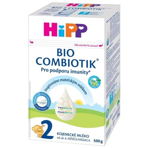 Pokračující mléko Hipp Bio Combiotik 2, 6.měsíc, 600g