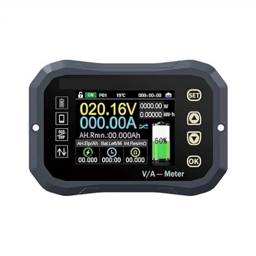 Digitální tester lithiové baterie Battery Monitor KG110F, černá