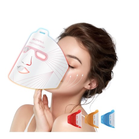 3barevná LED obličejová maska ​​s infračerveným světlem Iborria