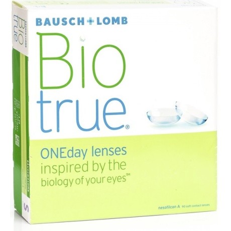 Jednodenní kontaktní čočky Bausch+Lomb Bio true, -6, 90 ks