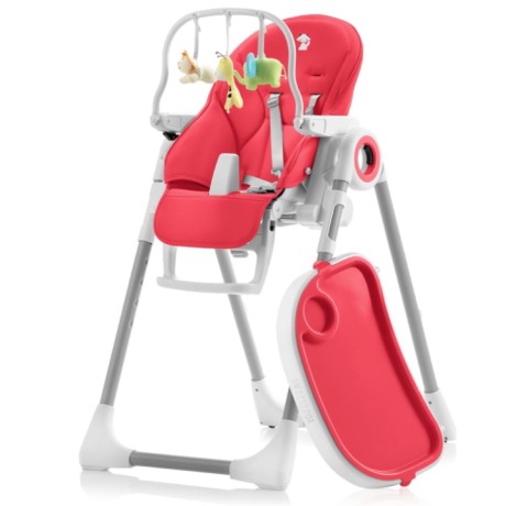 Dětská jídelní židlička Sweety Fox Q1, nosnost 15 kg, červená