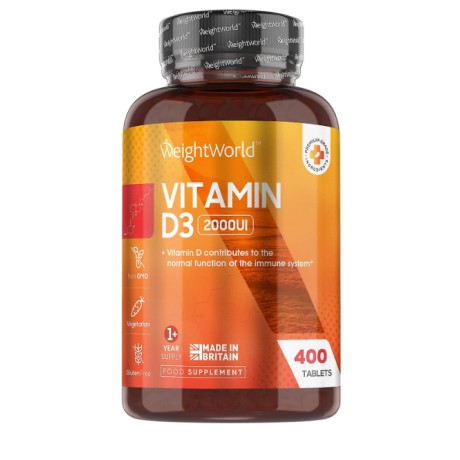 Doplněk stravy WeightWorld Vitamina D3 2000UI, 400 tablet