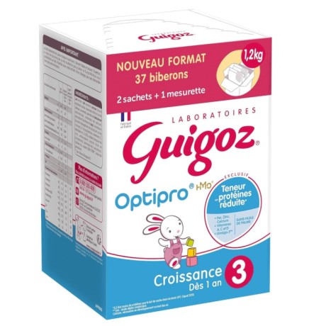 Kojenecké mléko Guigoz Optipro Croissance 3, od 12 měsíců, 1,2 kg