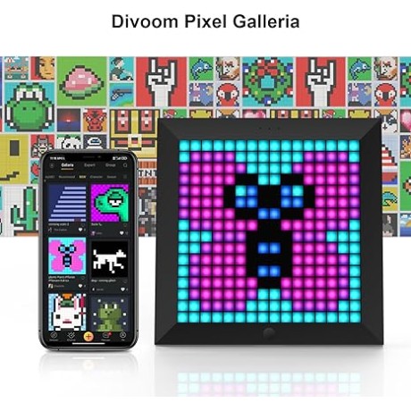 Digitální rámeček Divoom Pixoo, 16 x 16 cm, černá