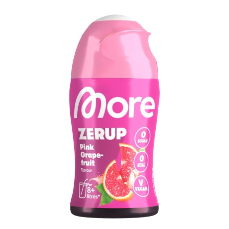 Sirup bez cukru More Nutrition Zerup s příchutí růžový grep, 65ml