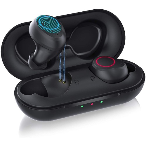 Bluetooth sluchátka s nabíjecím pouzdrem Lifebee 03, černá