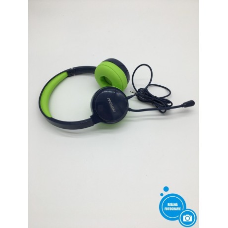 Dětská sluchátka s mikrofonem Mpow 071, modro-zelená